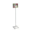 Azar Displays 11"x8.5" Pedestal Two-Sided Sign Holder Stand on Square Metal Base 300864